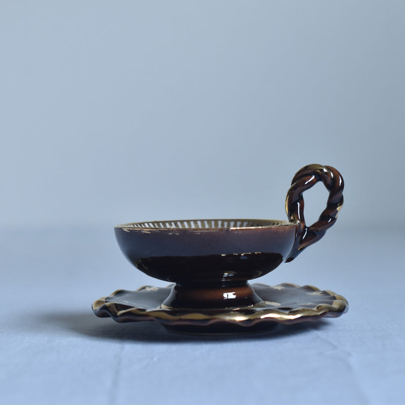 ア.ドラサンヴァル A.Dressinval ミニカップ＆ソーサー 3cm ブラウン A