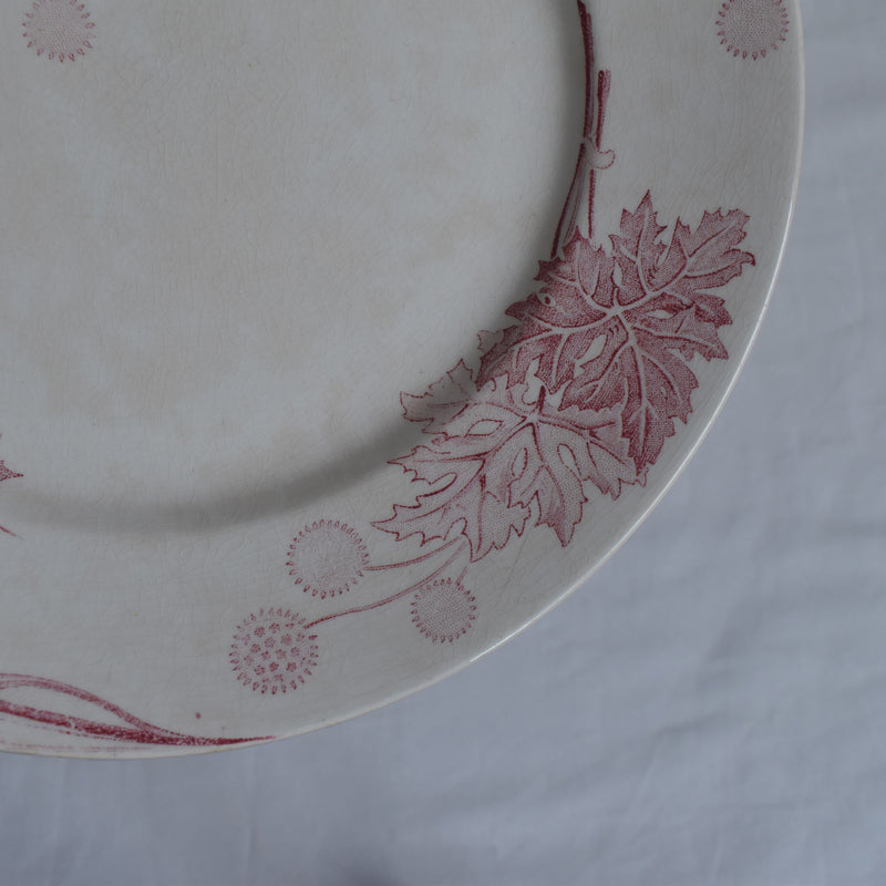 Antique plate K&G Luneville Platane Z2