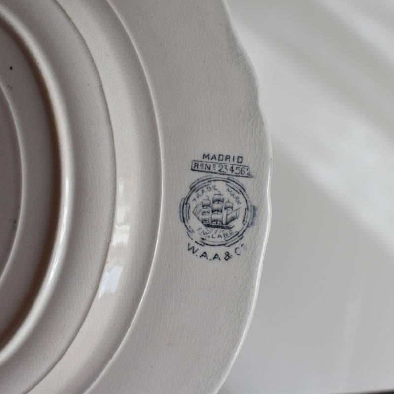 アンティークプレート W.A.A.&Cie Madrid F