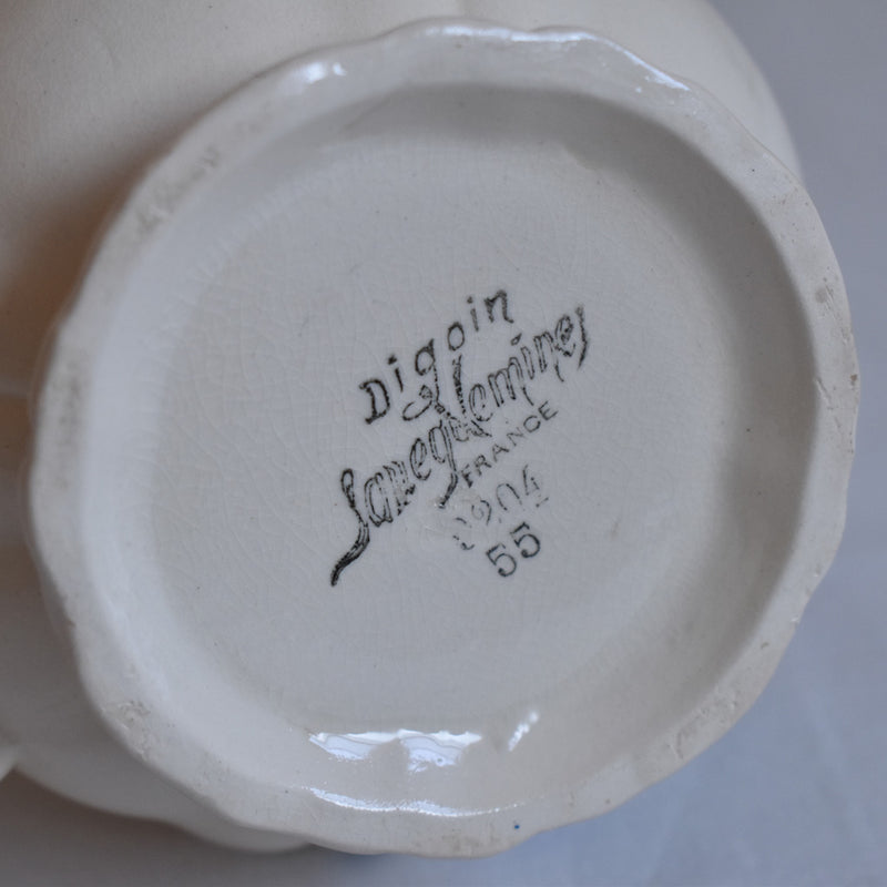 Vintage Creamer - Digoin & Sarreguemines, Fleur-de-lis Rim
