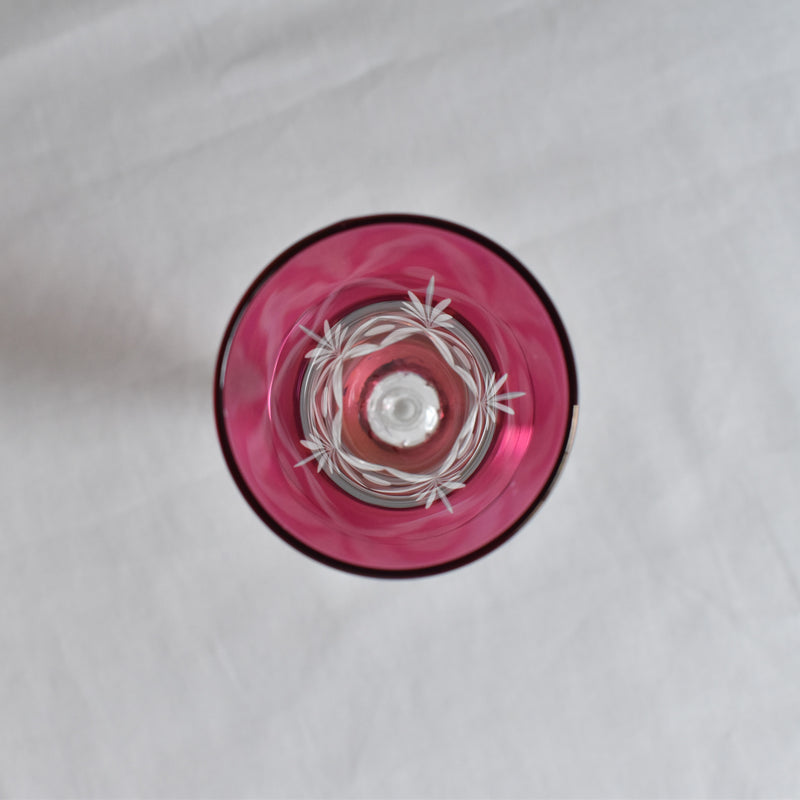 Vintage Champagne Glass - Pink