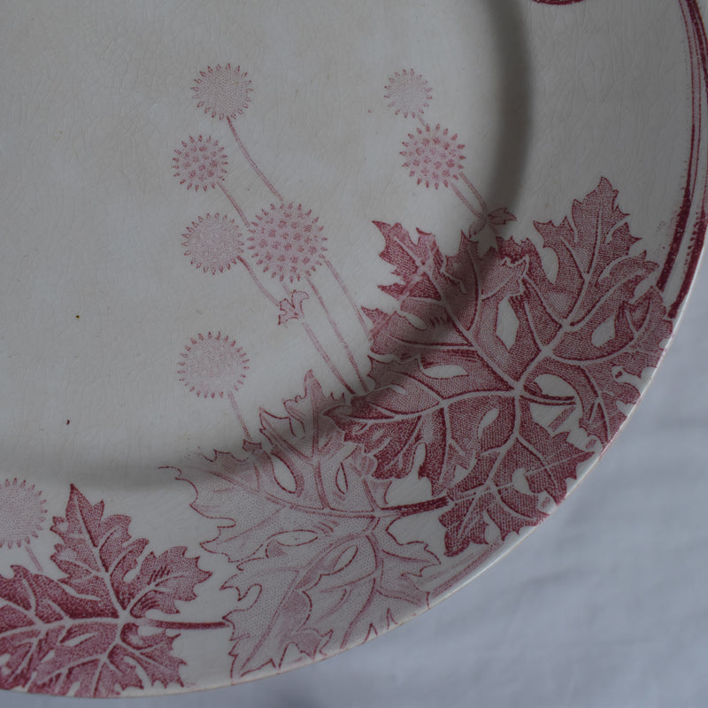 Antique plate K&G Luneville Platane Z2