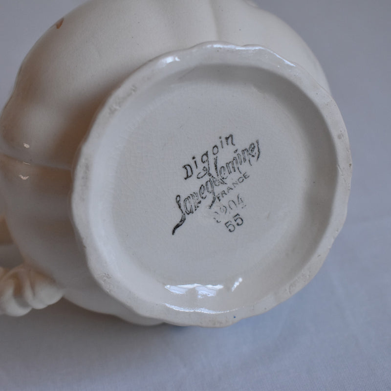 Vintage Creamer - Digoin & Sarreguemines, Fleur-de-lis Rim