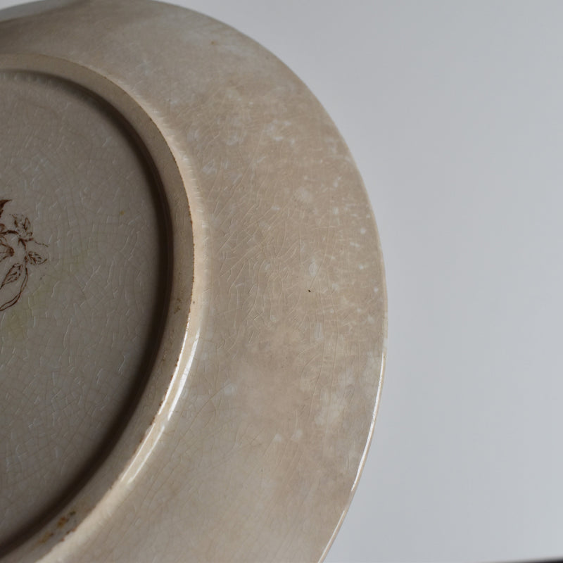 Antique Dessert Plate, U&C Sarreguemines Eglantier B