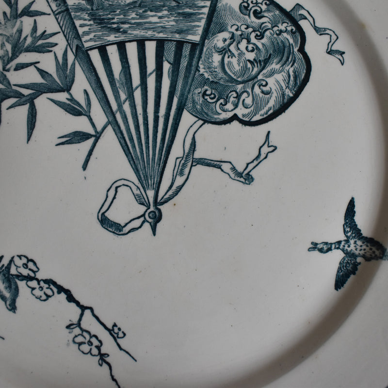 Antique plate Pecsonne Eventail