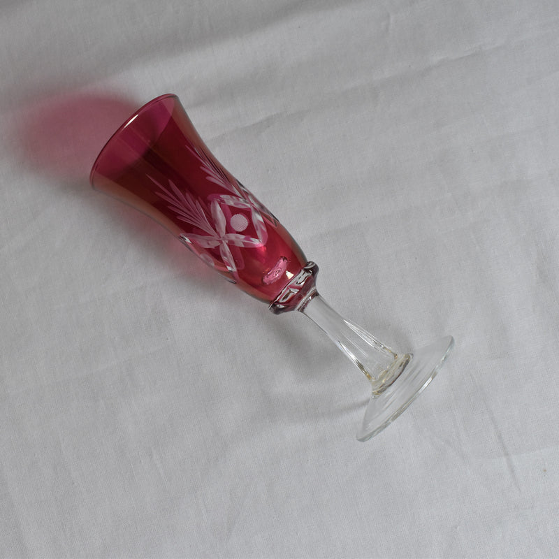 Vintage Champagne Glass - Pink