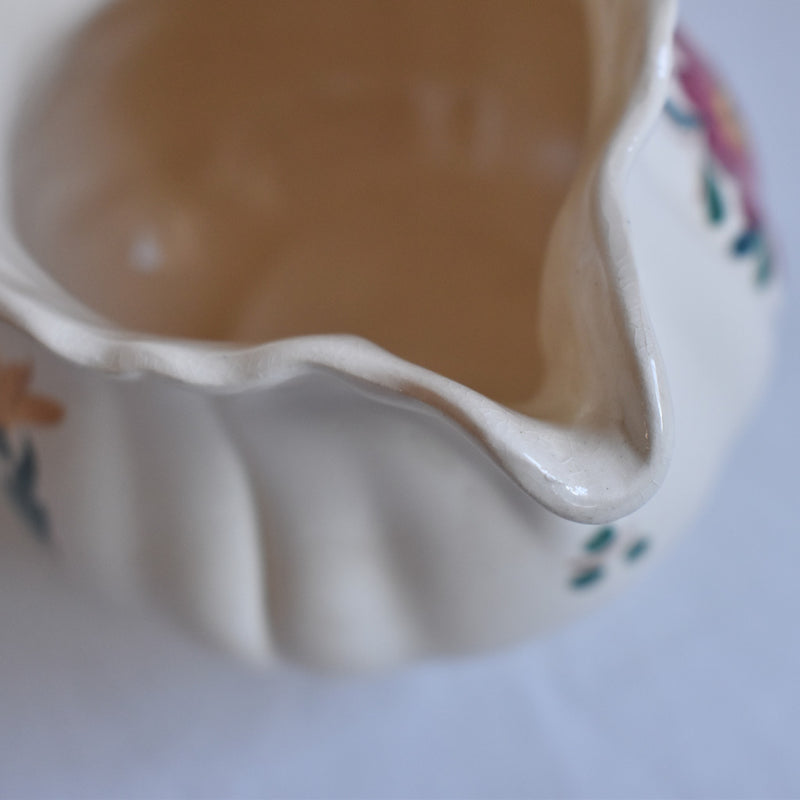 Vintage Creamer - Digoin & Sarreguemines, Fleur-de-lis Rim