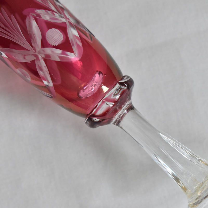Vintage Champagne Glass - Pink