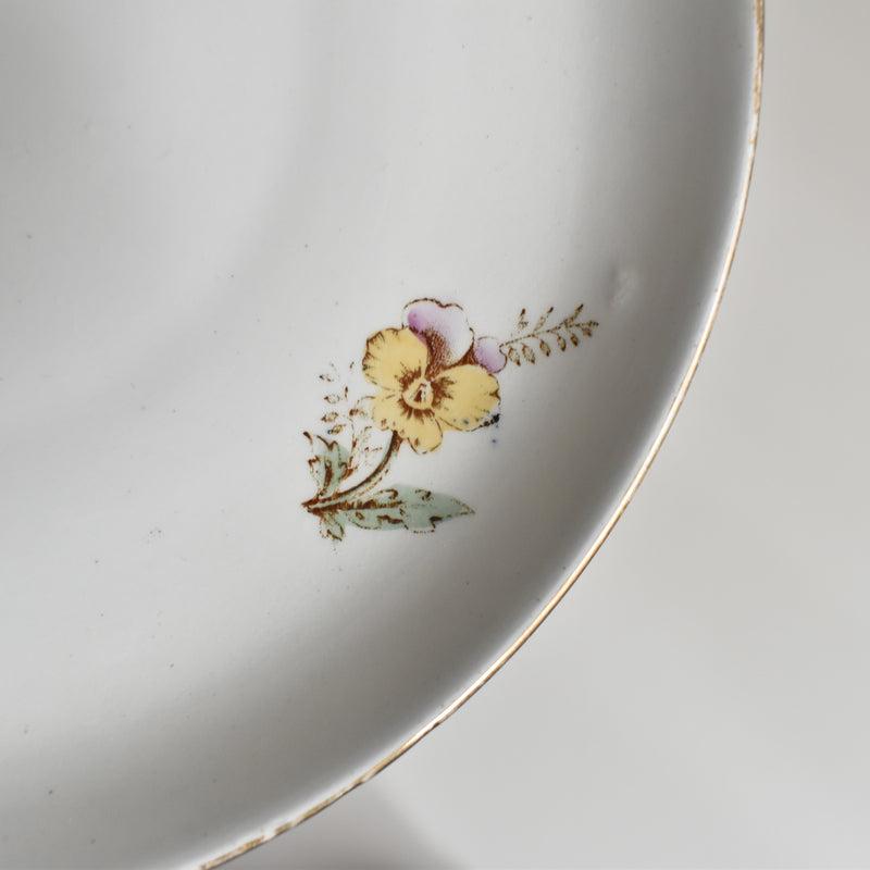 Antique Dessert Plate, K&G Lunéville, Pensées B