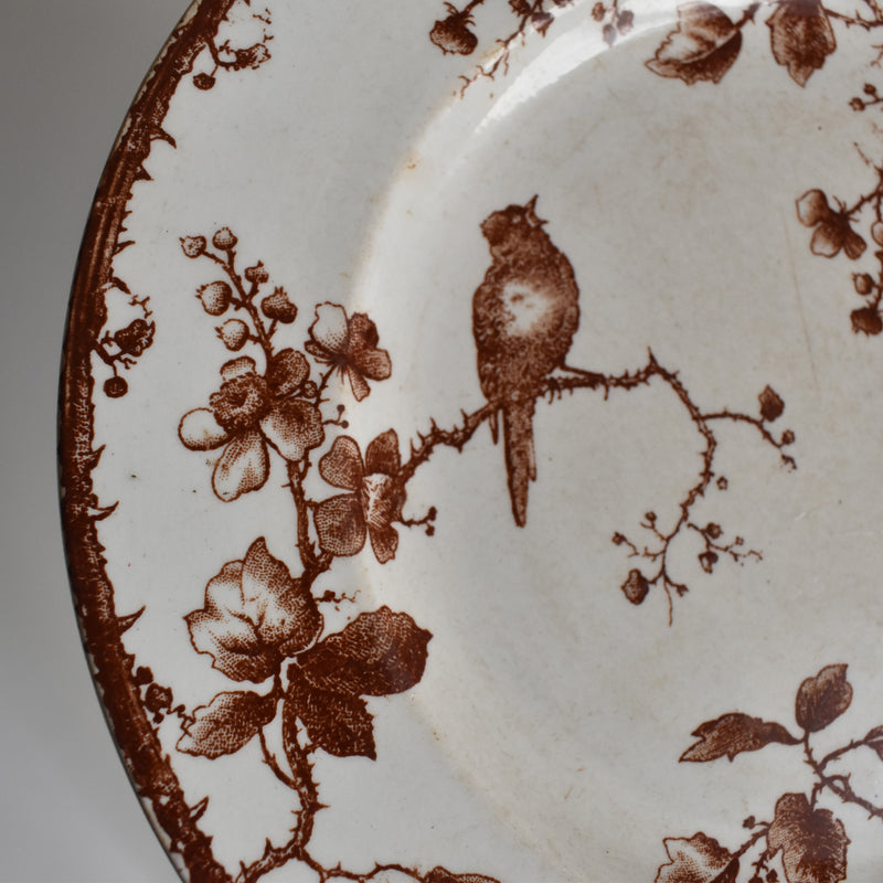 Antique Dessert Plate Gien Fauvette B