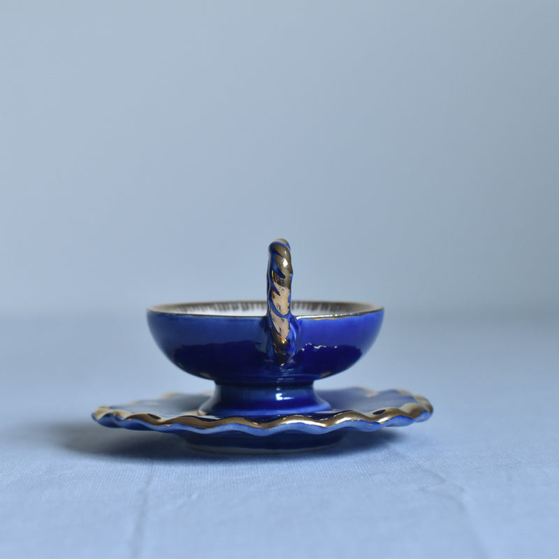 ア.ドラサンヴァル A.Dressinval ミニカップ＆ソーサー 3cm ブルー A