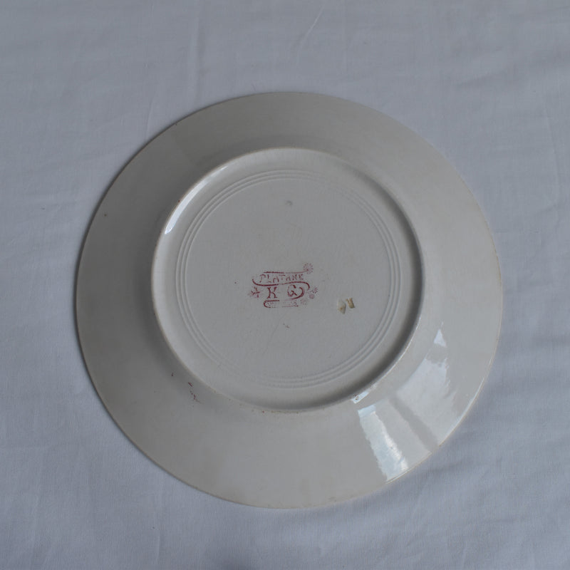 Antique Plate K&G Luneville Platane Z3