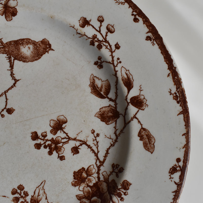 Antique Dessert Plate Gien Fauvette B