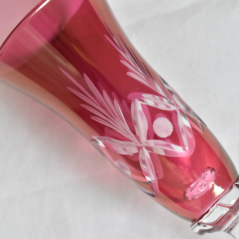 Vintage Champagne Glass - Pink
