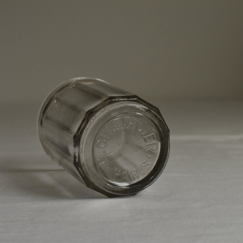 Antique Glass Jam Pot Chevalier Paris