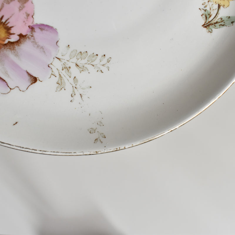 Antique Dessert Plate, K&G Lunéville, Pensées B