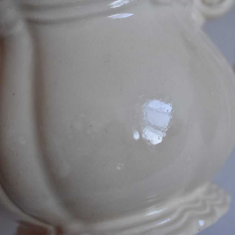 Vintage Sugar Pot - Digoin & Sarreguemines - Petal Rim