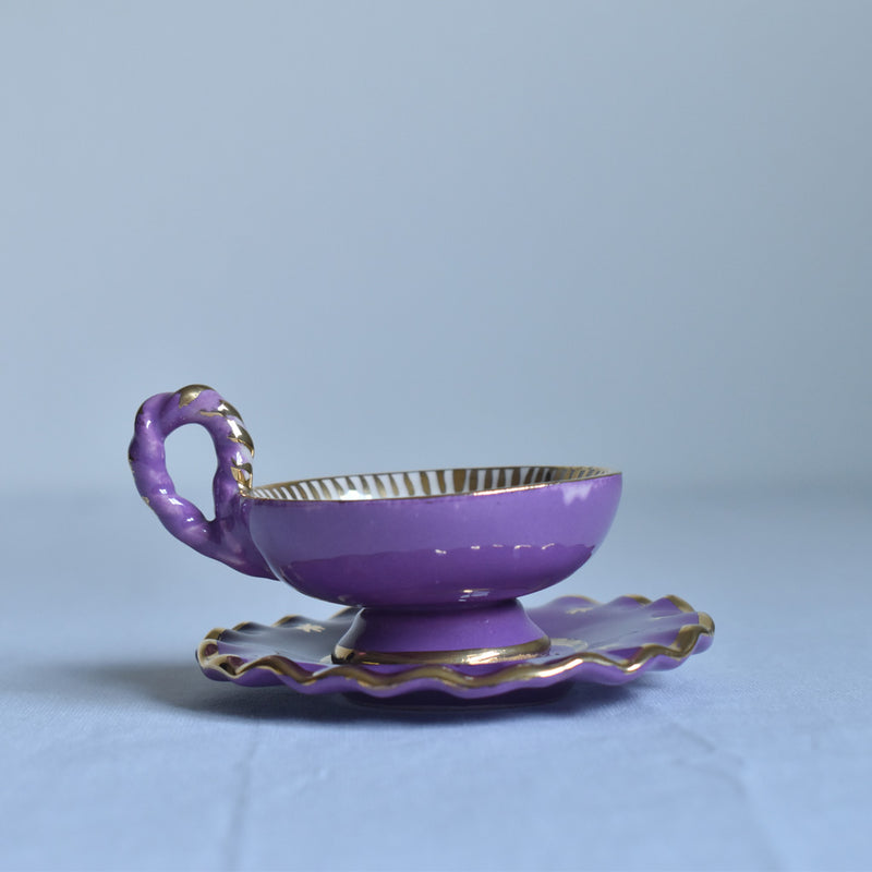 ア.ドラサンヴァル A.Dressinval ミニカップ＆ソーサー 3cm パープル A