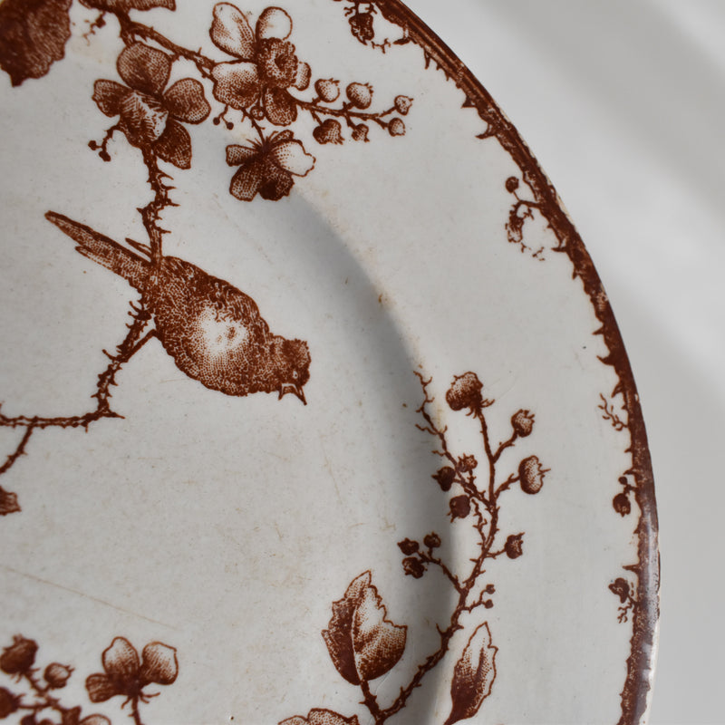 Antique Dessert Plate Gien Fauvette B