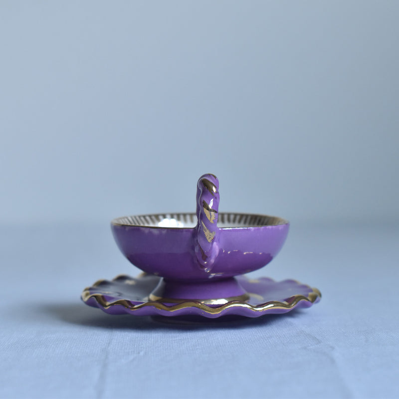 ア.ドラサンヴァル A.Dressinval ミニカップ＆ソーサー 3cm パープル A