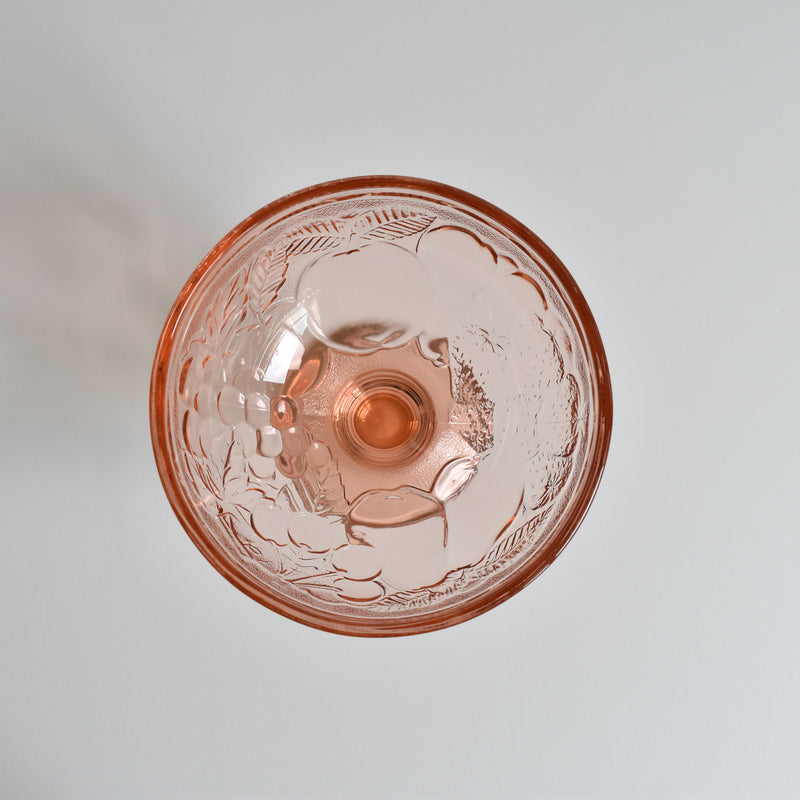Vintage Ice Cream Cup Fruits Pink