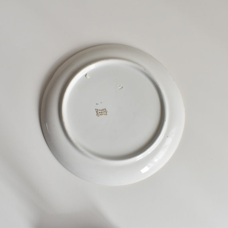 Antique Dessert Plate, K&G Luneville Pensées C