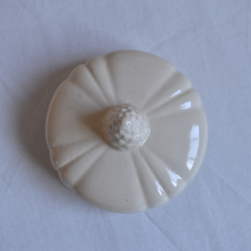 Vintage Sugar Pot - Digoin & Sarreguemines - Petal Rim