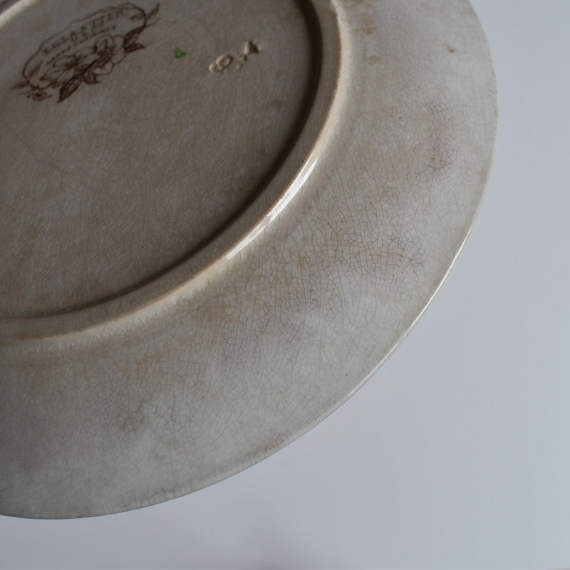 Antique Dessert Plate, U&C Sarreguemines Eglantier C