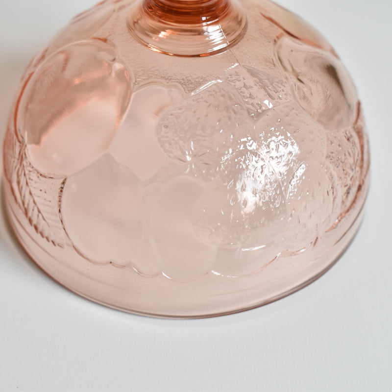 Vintage Ice Cream Cup Fruits Pink