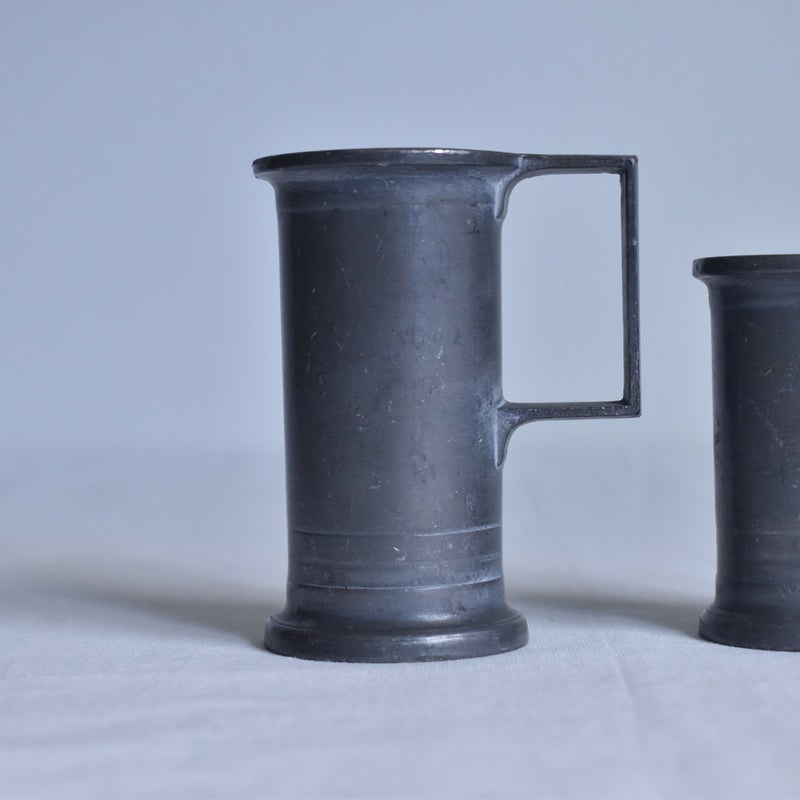 Pewter measuring cups - set of 3