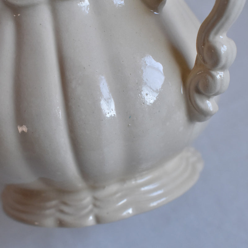 Vintage Sugar Pot - Digoin & Sarreguemines - Petal Rim