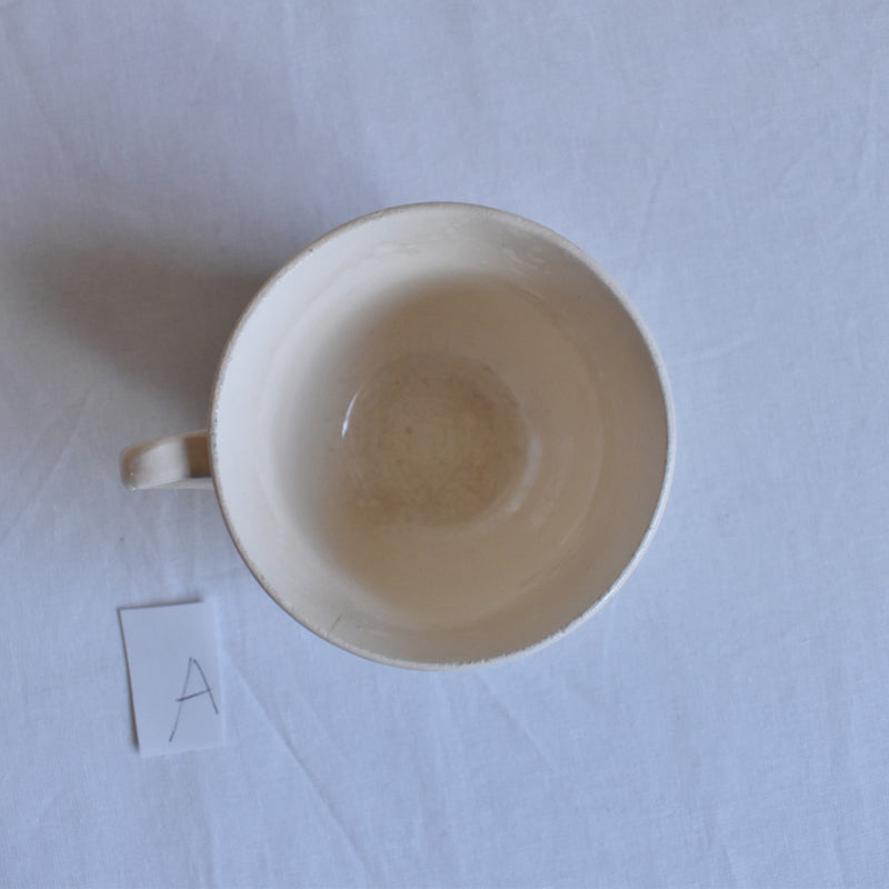 Vintage Digoin & Sarreguemines Cup - Fleur A Scalloped Rim