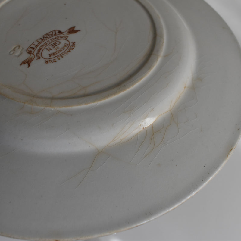 Antique Dessert Plate, Gien Fauvette C