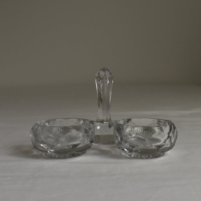 アンティーク クリスタルガラスソルト＆ペッパー PORTIEUX A