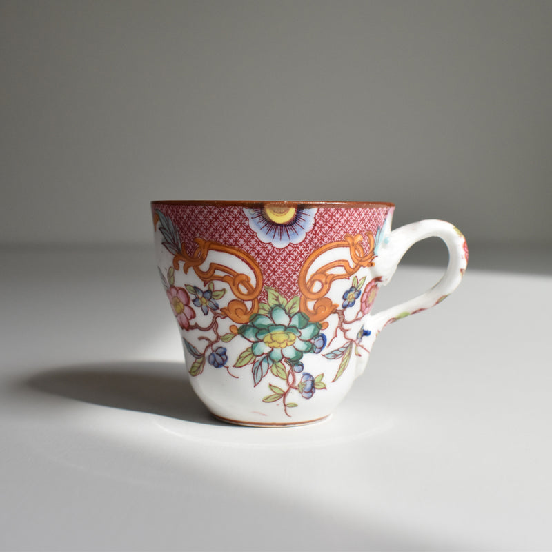Antique Coffee Cup & Saucer, Sarreguemines Minton 216 D