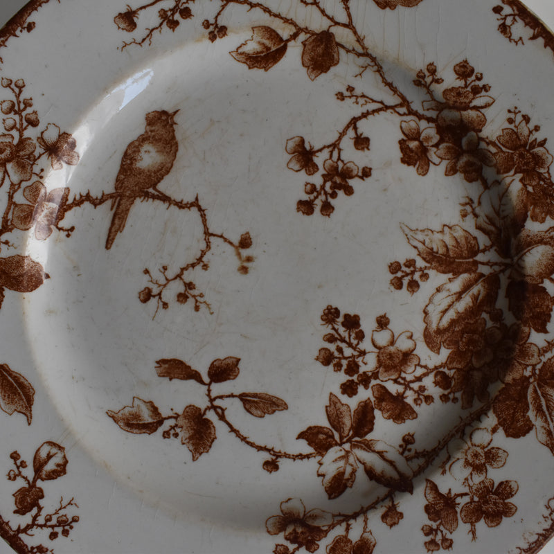 Antique Dessert Plate, Gien Fauvette C