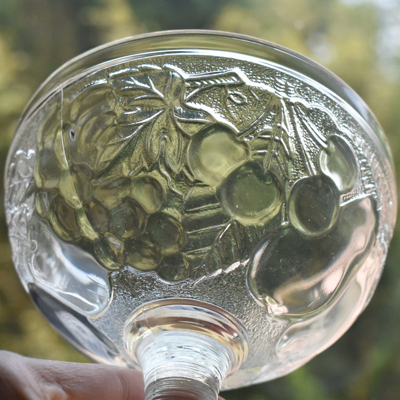 Vintage Ice Cream Glass - Fruits
