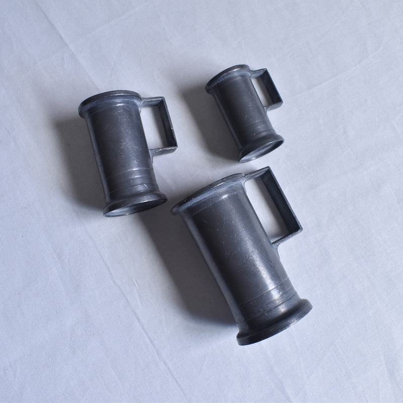 Pewter measuring cups - set of 3