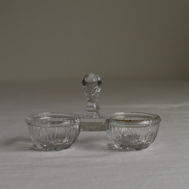 ヴィンテージ クリスタルガラスソルト＆ペッパー PORTIEUX B