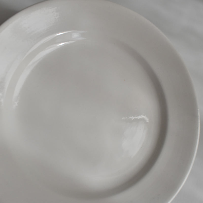 Vintage Dessert Plate, Digoin Sarreguemines, White A