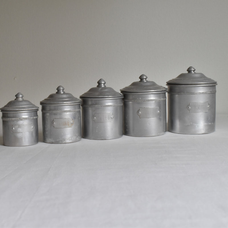 Vintage Aluminum Storage Containers - Set of 5