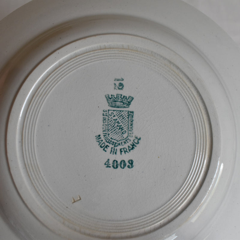 Antique Deep Plate, Saint-Amand 4003 B