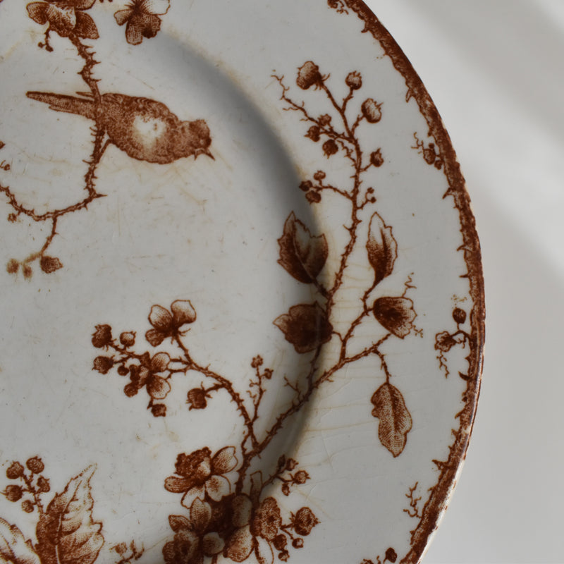 Antique Dessert Plate, Gien Fauvette C