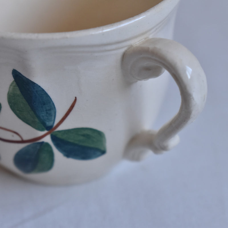Vintage Digoin & Sarreguemines Cup - Fleur A Scalloped Rim