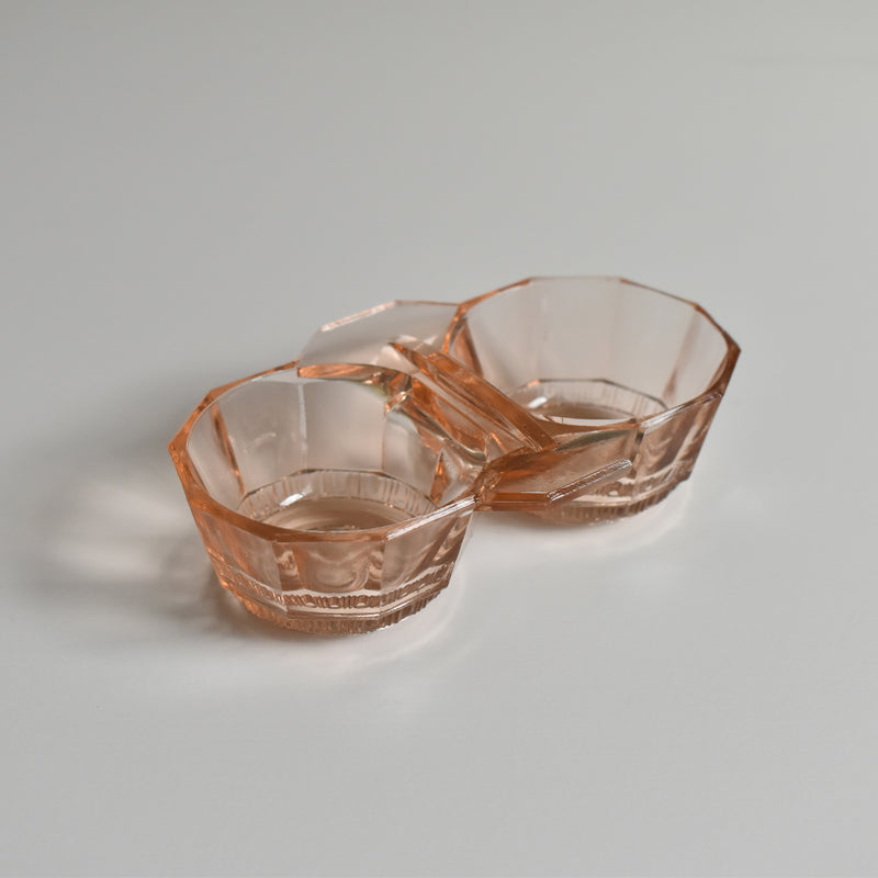 Vintage Glass Salt & Pepper Shakers, Pink