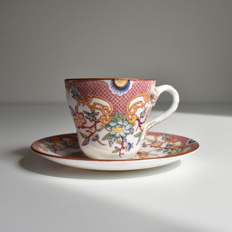 Antique Coffee Cup & Saucer Salagminnes Minton 216 E