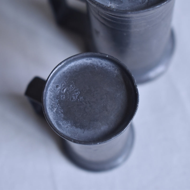 Pewter measuring cups - set of 3