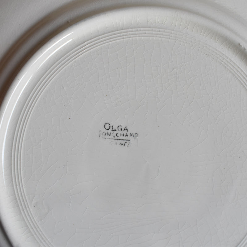 Antique plate Longchamp Olga
