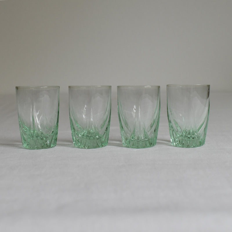 Vintage Liquor Glasses Green (Set of 4)