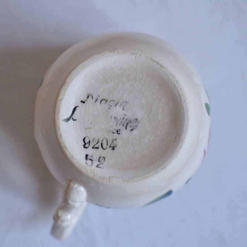 Vintage cup, Digoin & Sarreguemines, Fleur rim, Fleur B